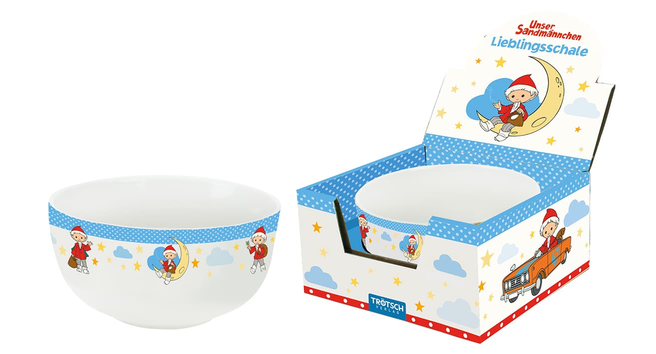 Trötsch unser Sandmännchen Lieblingsschale blau: Aus Porzellan mit Geschenkverpackung