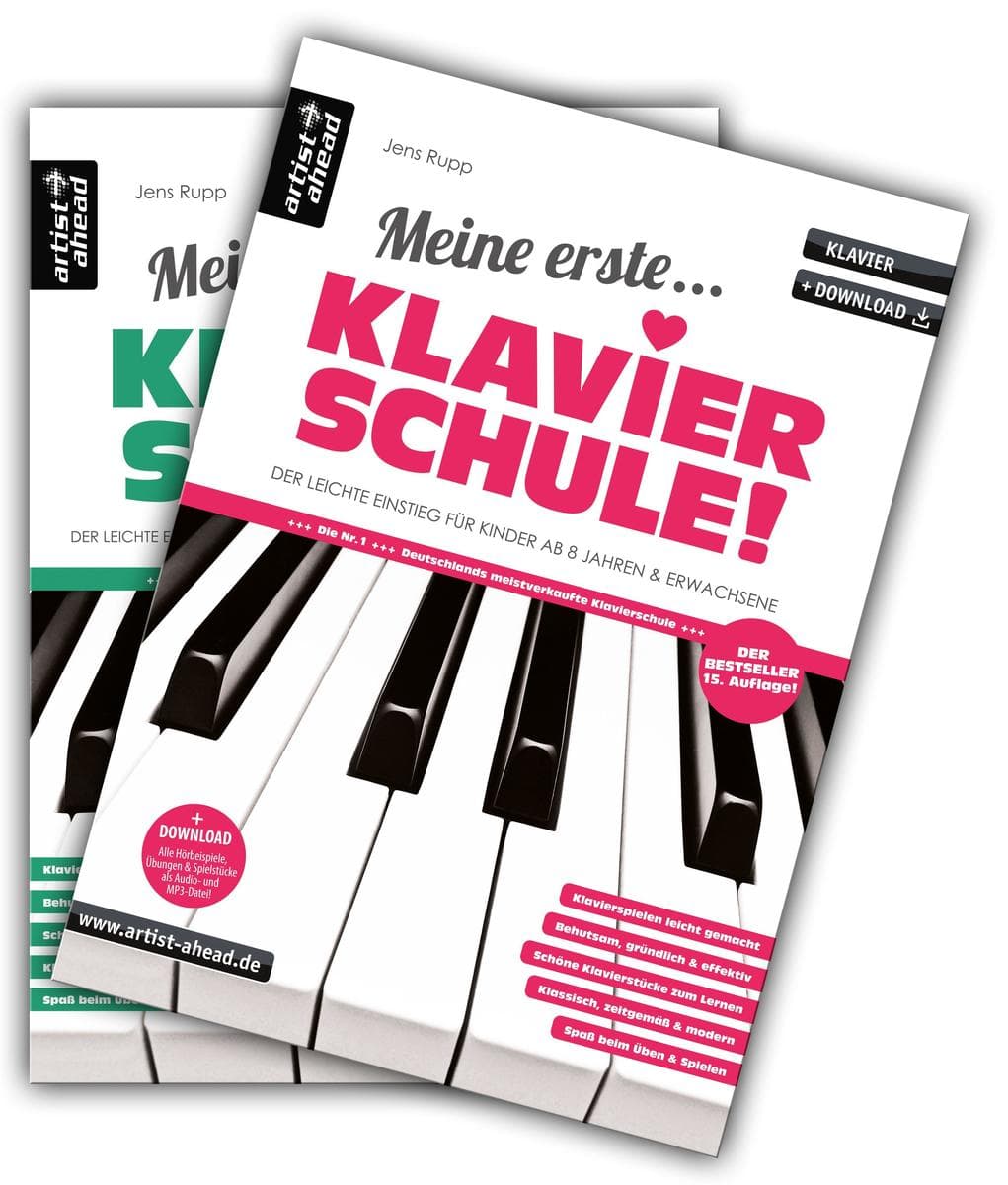 Meine erste Klavierschule + Meine zweite Klavierschule im Set!: Der leichte Einstieg für Kinder ab 8 Jahren & erwachsene Anfänger (inkl. QR-Codes + Audio-Download). Klaviernoten. Piano. Fingerübungen