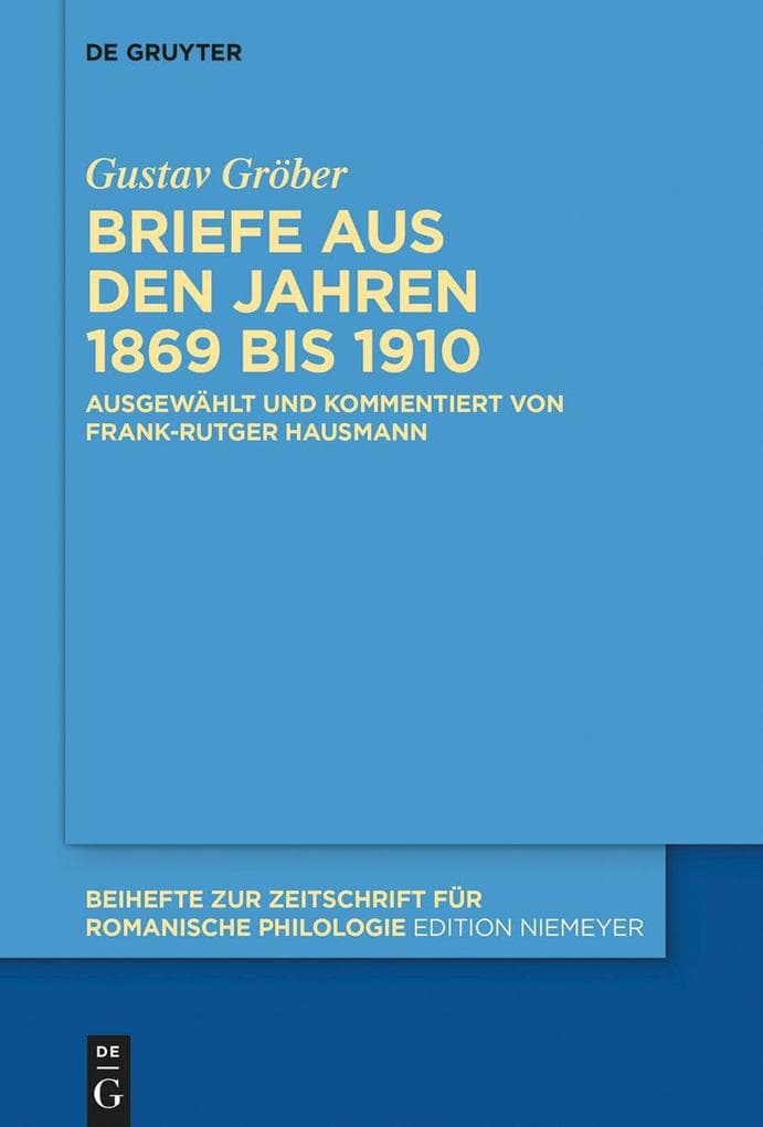 Briefe aus den Jahren 1869 bis 1910