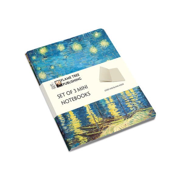 Vincent Van Gogh Set of 3 Mini Notebooks: Unser beliebten Mini-Notizbücher im 3er-Pack mit flexiblen, künstlerisch gestalteten Einbänden mit jeweils unterschiedlichen Motiven des Künstlers
