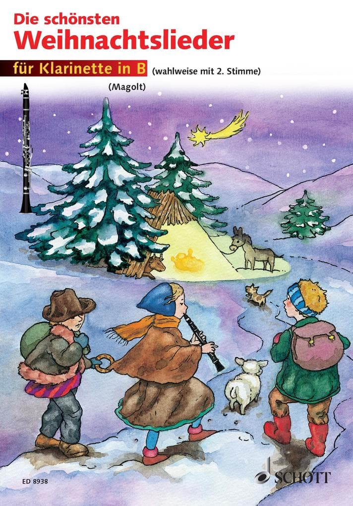 Die schönsten Weihnachtslieder: 1-2 Klarinetten