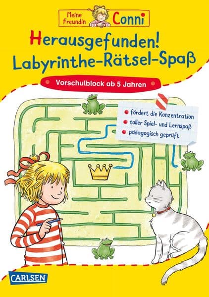 Conni Gelbe Reihe (Beschäftigungsbuch): Herausgefunden! Labyrinthe-Rätsel-Spaß: Vorschulblock ab 5 Jahren