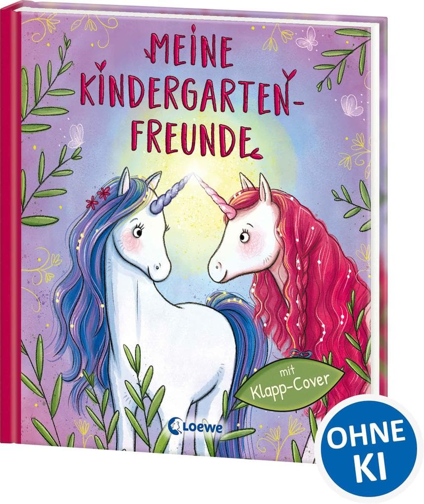 Meine Kindergarten-Freunde (Einhörner): Freundebuch, Eintragbuch, Poesiealbum mit Wendecover für Kinder ab 3 Jahre