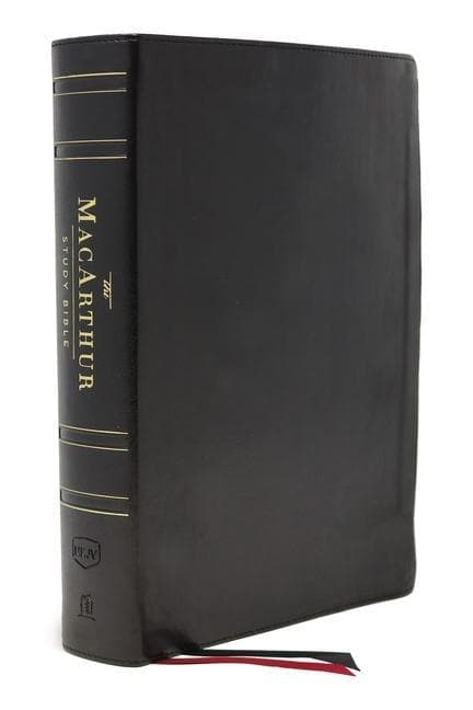 Nkjv, MacArthur Study Bible, Black Genuine Leather, Comfort Print: Unleashing God's Truth One Verse at a Time (Holy Bible, New King James Version)