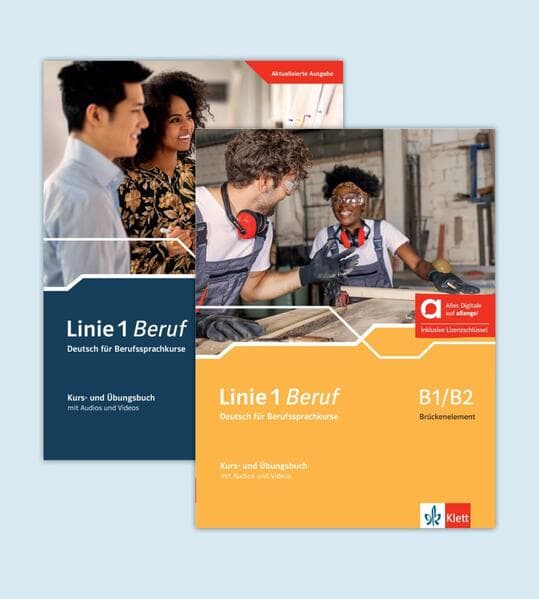 Linie 1 Beruf B1/B2 Brückenelement und B2 - Hybride Ausgabe allango: Deutsch für Berufssprachkurse. Paket aus den Kurs- und Übungsbüchern Brückenelement B1/B2 und B2 inklusive Lizenzschlüssel allango (24 Monate)