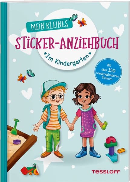 Mein kleines Sticker-Anziehbuch. Im Kindergarten: Stickern, spielen, beschäftigen ab 4 Jahren. Mit über 150 Stickern