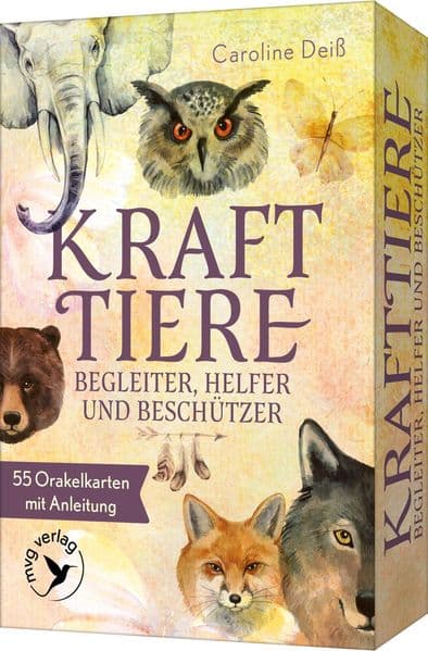Krafttiere - Begleiter, Helfer und Beschützer: 55 Orakelkarten mit Anleitung | Ein spiritueller Begleiter für den Alltag