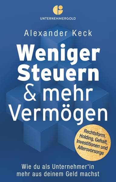 Weniger Steuern & mehr Vermögen: Wie du als Unternehmer*in mehr aus deinem Geld machst - Rechtsform, Holding, Gehalt, Investitionen und Altersvorsorge