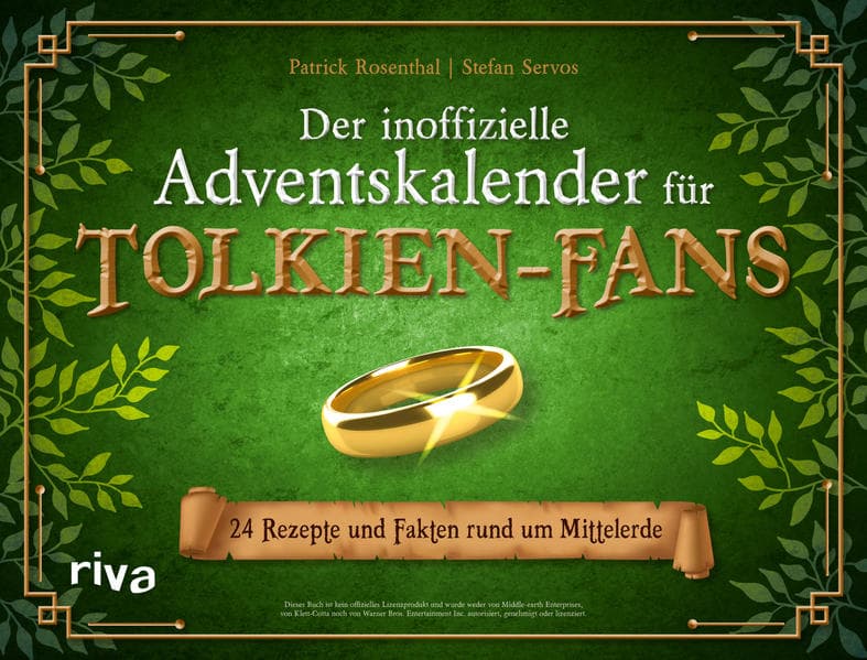 Der inoffizielle Adventskalender für Tolkien-Fans: 24 Rezepte und Fakten rund um Mittelerde. Hobbits, Elben, Zauberer, Zwerge und Co. mit leckeren Gerichten wie Lembas, Honigkuchen und Miruvor