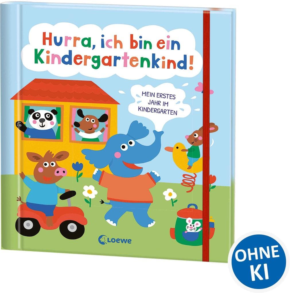 Hurra, ich bin ein Kindergartenkind!: Mein erstes Jahr im Kindergarten - Eintrag- und Erinnerungsbuch zum Kindergartenstart - Geschenk für Kindergartenkinder ab 3 Jahren