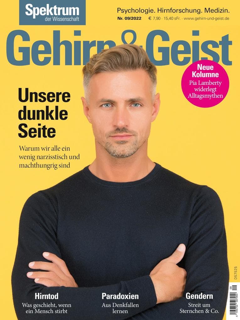 Gehirn&Geist 9/22 - Unsere dunkle Seite: Warum wir alle ein wenig narzisstisch und machthungrig sind
