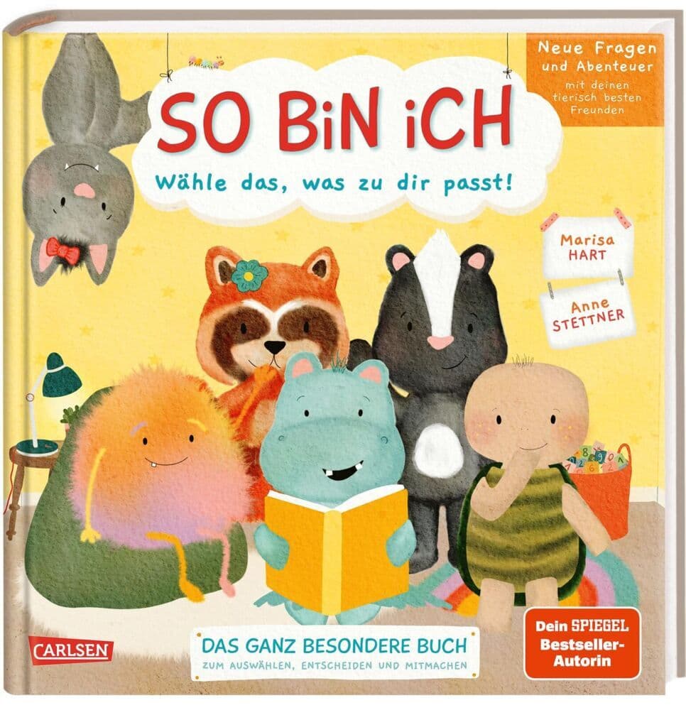 So bin ich - Neue Fragen und Abenteuer mit deinen tierisch besten Freunden: Band 2 Das ganz besondere Buch zum Auswählen, Entscheiden und Mitmachen | Interaktives Vorlesebuch