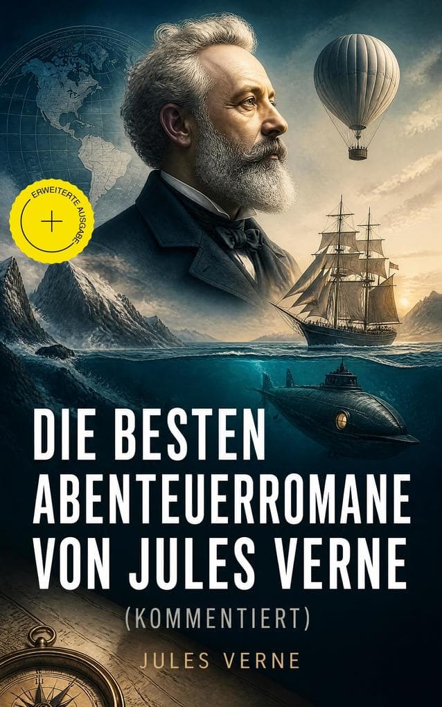 Die besten Abenteuerromane von Jules Verne (Kommentiert): Erweiterte Ausgabe. Reise um die Erde in 80 Tagen, Zwanzigtausend Meilen unter'm Meer, Die Reise zum Mittelpunkt der Erde, Von der Erde zum Mond