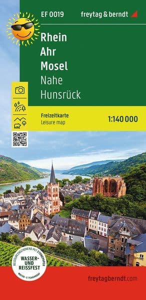 freytag & berndt Freizeitkarte Rhein - Ahr - Mosel 1:140.000: Nahe - Hunsrück, mit touristischen Infos auf Rückseite, wasserfest und reißfest