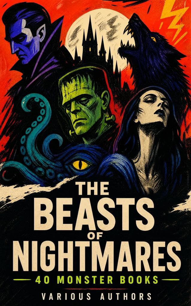 The Beasts of Nightmares: 40 Monster Books: A Gothic Anthology of Vampires, Mummies, Werewolves, Lost Worlds, and Cosmic Horrors