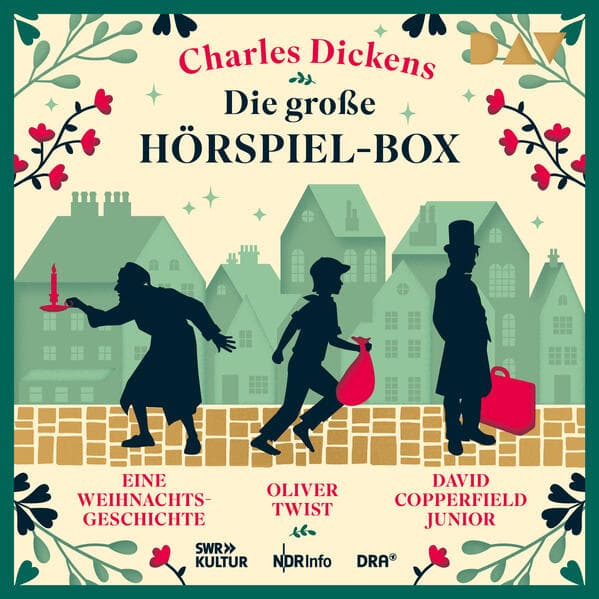 Die große Hörspiel-Box - Eine Weihnachtsgeschichte, Oliver Twist, David Copperfield Junior: Hörspiele mit Thorsten Hierse, Helmut Mooshammer, Leonard Steckel u.v.a. (4 CDs)