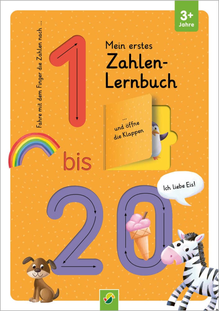 Mein erstes Zahlen Lernbuch mit Spurrillen und Klappen: Fingerspurenbuch mit Klappen I Ab 3 Jahren