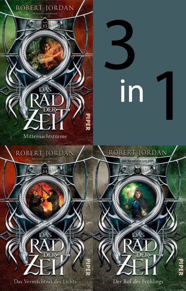 Bundle: Das Rad der Zeit 13, 14 und 0: Mitternachtstürme; Das Vermächtnis des Lichts; In den Klauen des Winters; Der Ruf des Frühlings. Die Vorgeschichte | Die Buch-Serie zur großen prime video-Serie »Wheel of Time« (WoT)!