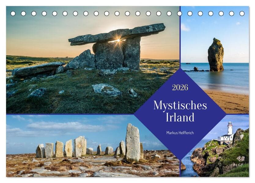 Mystisches Irland (Tischkalender 2026 DIN A5 quer), CALVENDO Monatskalender: Fotografien aus Irland von Markus Helfferich