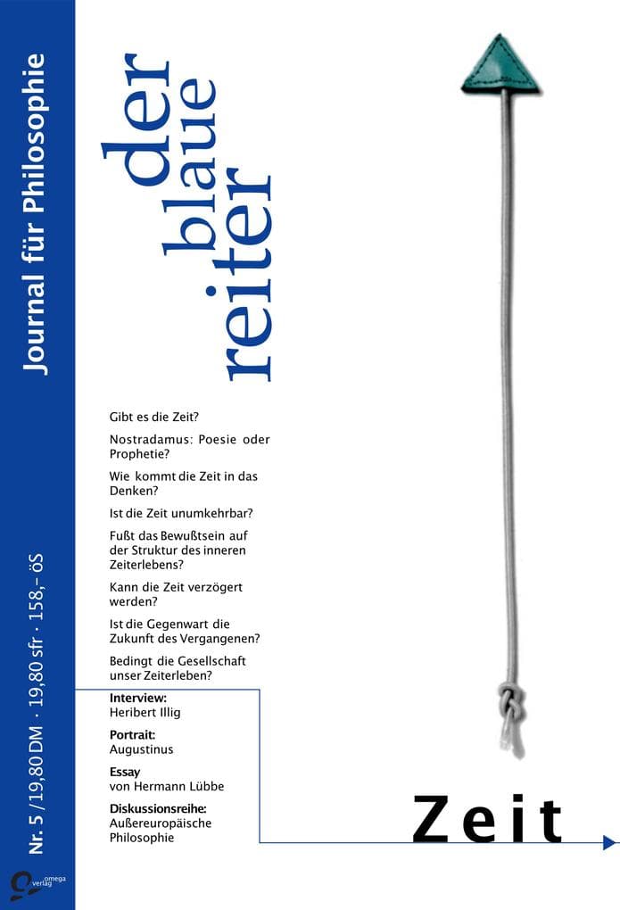 Zeit: der blaue reiter - Journal für Philosophie Ausgabe 5