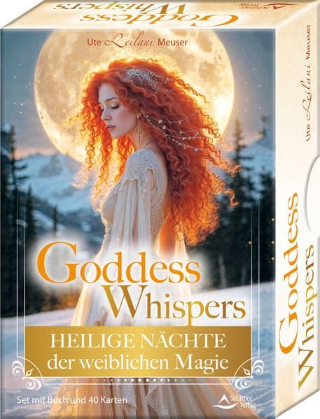 Goddess Whispers - Heilige Nächte der weiblichen Magie: Set mit Buch und 40 Karten