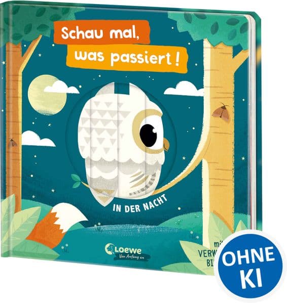 Schau mal, was passiert! In der Nacht: Spannendes Pappbilderbuch mit vielen Spielelementen für Kinder ab 18 Monaten - Zeigt den Zusammenhang von Ursache und Wirkung - Mit faszinierenden Verwandelbildern