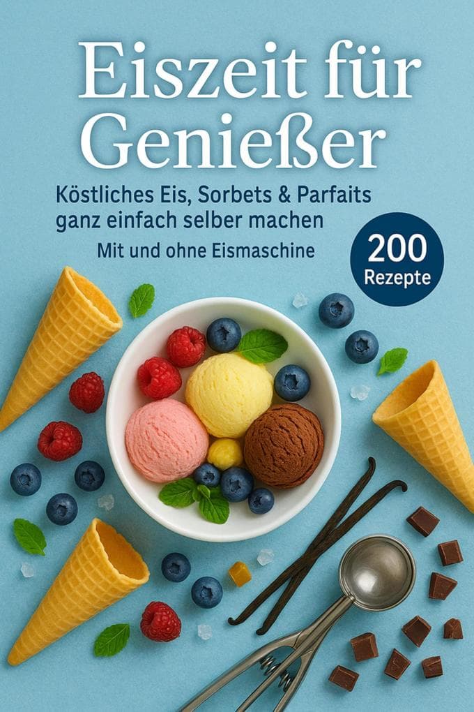 Eiszeit für Genießer: 200 unwiderstehliche Eisrezepte für jede Jahreszeit: Köstliches Eis, Sorbets & Parfaits ganz einfach selber machen - Mit und ohne Eismaschine | Für Frühling, Sommer, Herbst & Winter