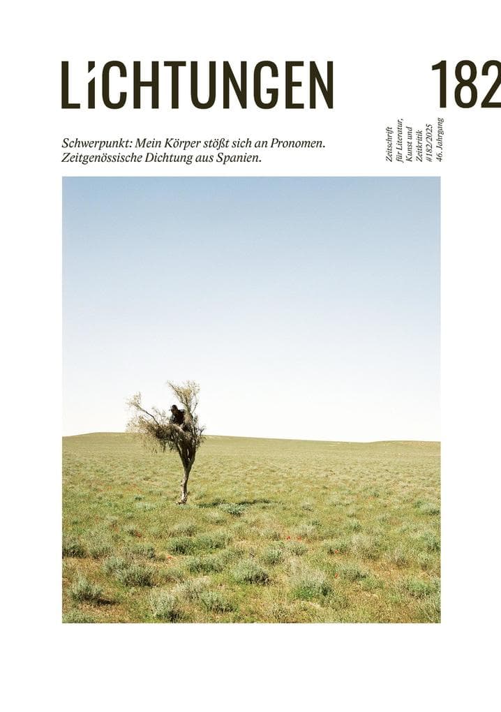 Lichtungen 182: Schwerpunkt: Mein Körper stößt sich an Pronomen. Zeitgenössische Literatur aus Spanien.