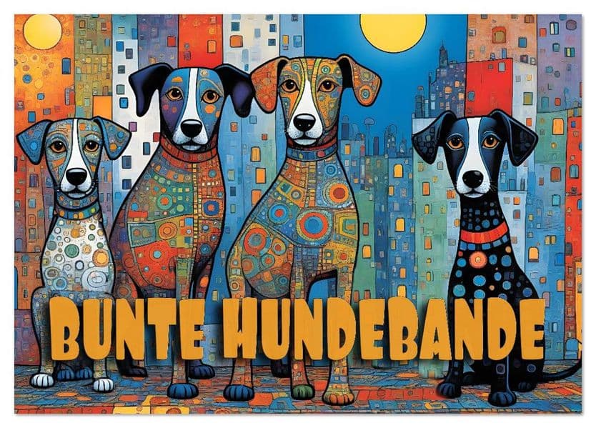 Bunte Hundebande (Tischkalender 2026 DIN A5 quer), CALVENDO Monatskalender: Herrlich verrückte Bilder von Hunden, wo kein Schwanz gerade und kein Fell einfarbig ist!