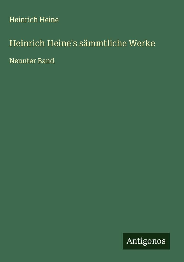 Heinrich Heine's sämmtliche Werke: Neunter Band
