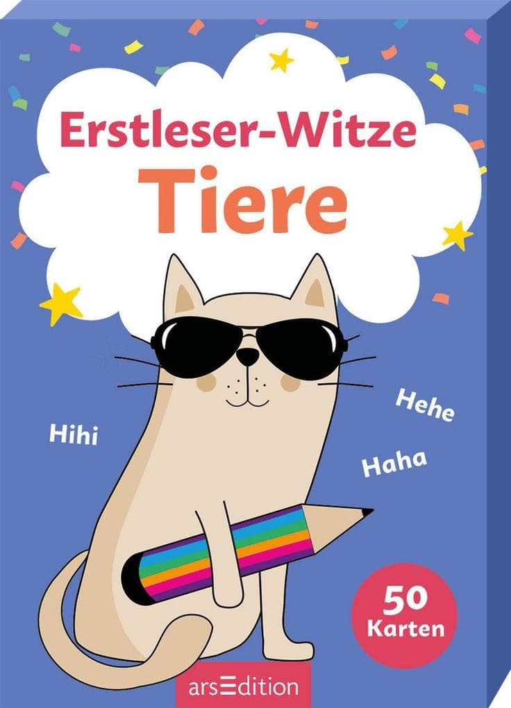 Erstleser-Witze Tiere: 50 Karten