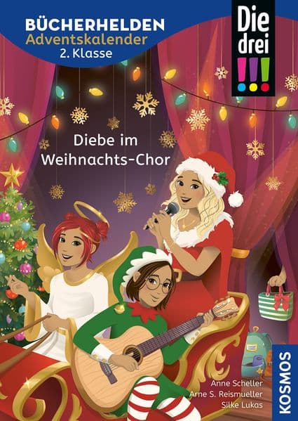 Die drei !!!, Bücherhelden 2. Klasse, Adventskalender, Diebe im Weihnachts-Chor: Gut lesen können - Spielerisch lesen üben mit weihnachtlichen Rätseln und Aufgaben, DIYs, Rezepten und Bastelideen