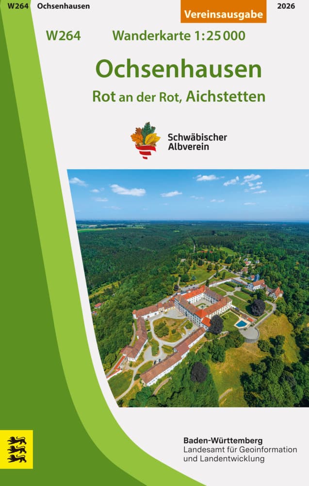W264 Ochsenhausen - Rot an der Rot, Aichstetten: Wanderkarte 1:25.000