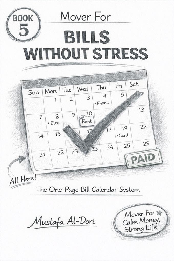 Mover For Bills Without Stress: The One-Page Bill Calendar System (Mover For Calm Money, Strong Life: 40-Minute Short Reads (Simple Systems That Stick), #5)