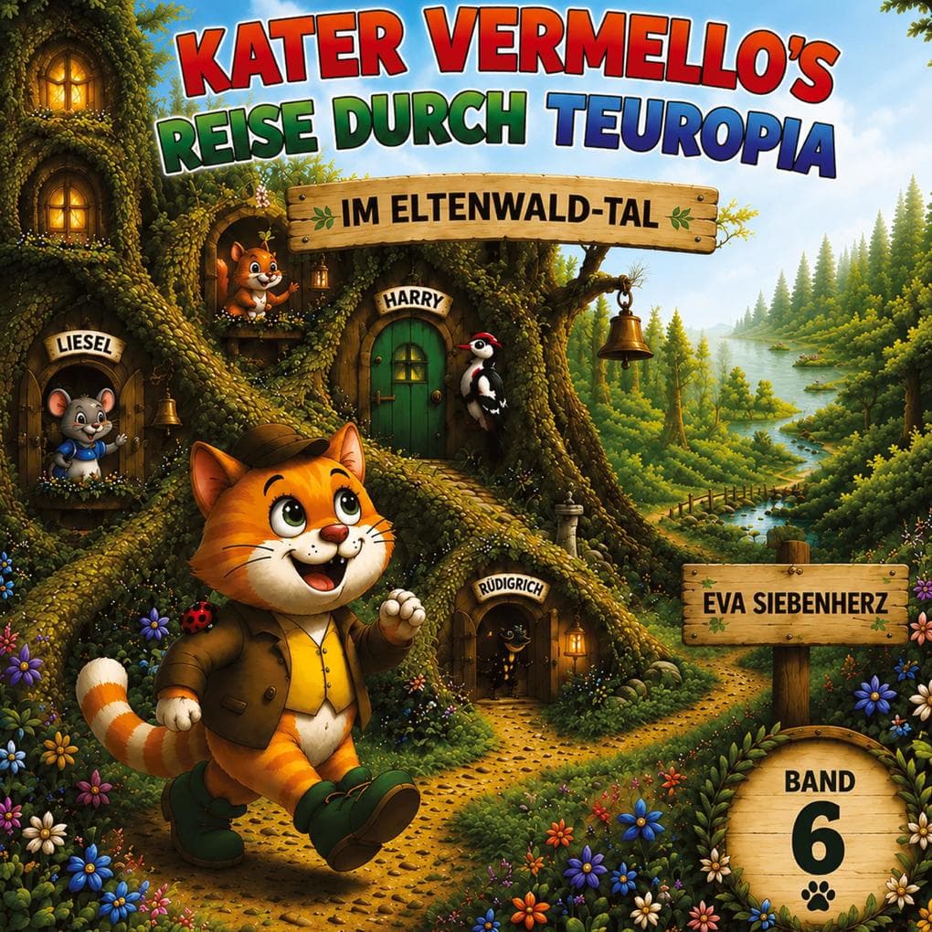 Im Eltenwaldtal - Band 6 der illustrierten Kinderbuchreihe Kater Vermellos Reise durch Teuropia - ein Abenteuer über Mut und Freundschaft: Kater Vermellos Reise durch Teuropia