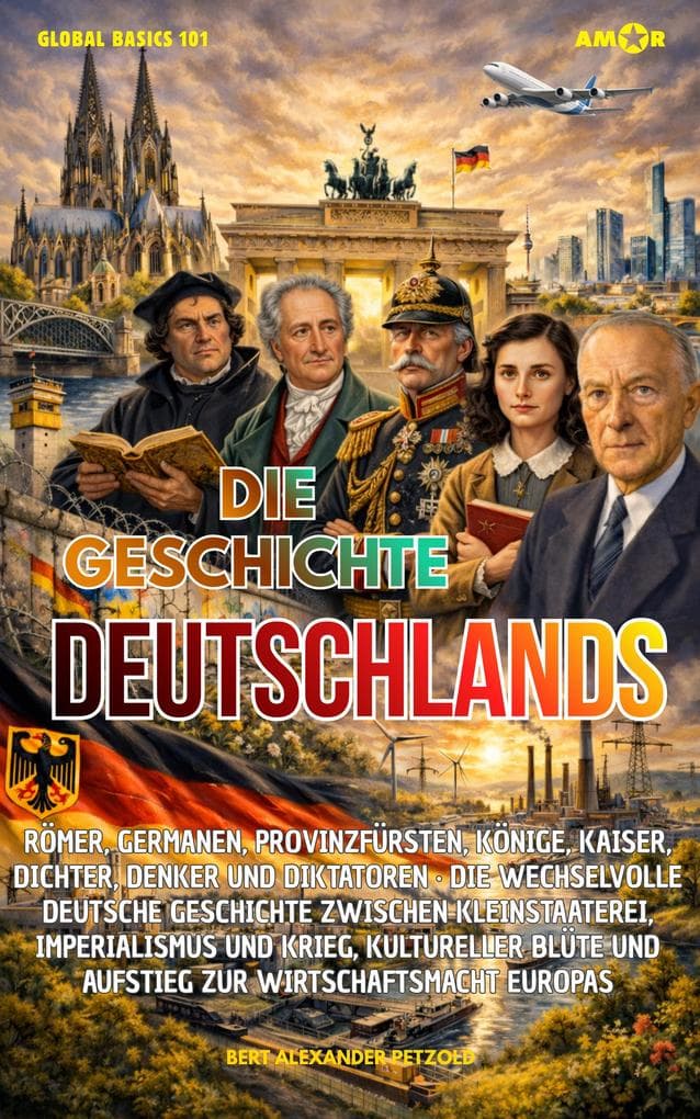Die Geschichte Deutschlands: Römer, Germanen, Provinzfürsten, Könige, Kaiser, Dichter, Denker und Diktatoren · Die wechselvolle deutsche Geschichte zwischen Kleinstaaterei, Imperialismus und Krieg, kultureller Blüte und Aufstieg zur Wirtschaftsmacht Europas