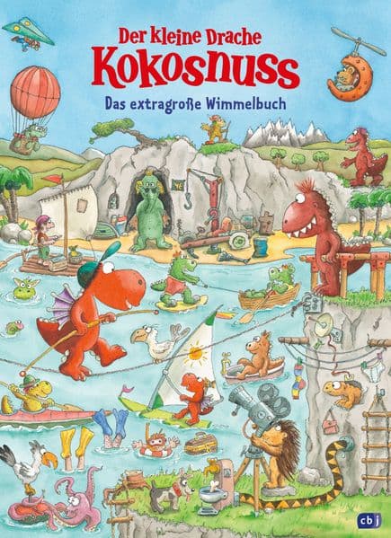 Der kleine Drache Kokonsnuss - Das extragroße Wimmelbuch: Ein Mitmach-Bilderbuch für kleine Kokosnuss-Fans ab 4 Jahren