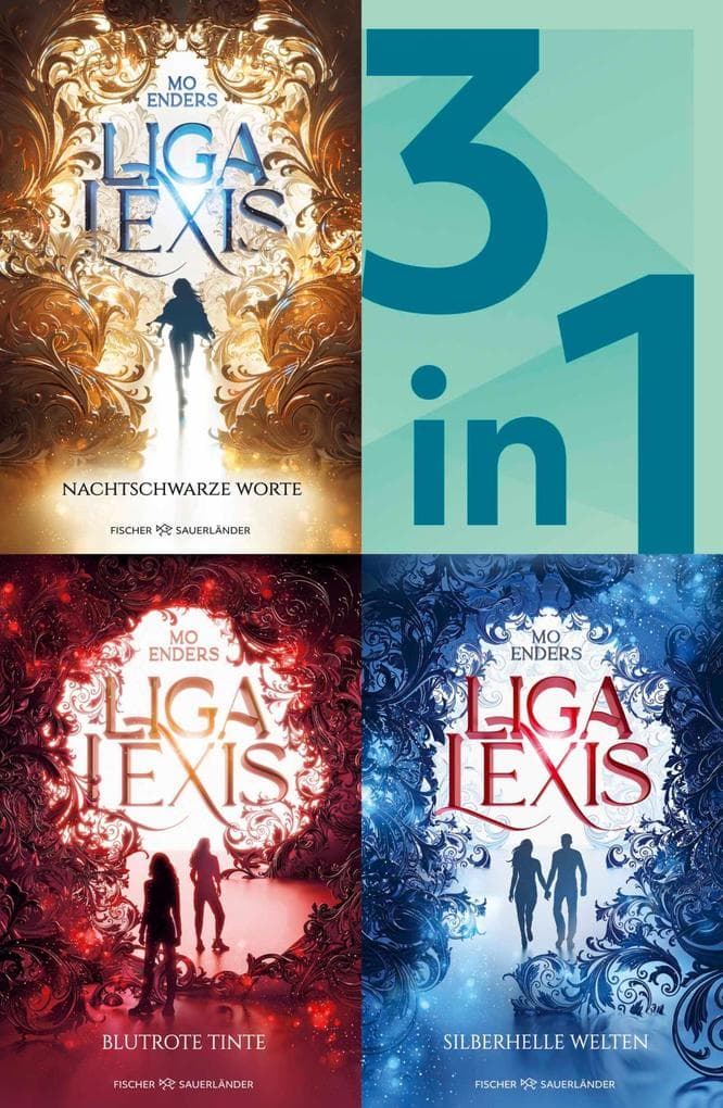 Bookford Manor Trilogie Band 1-3 in einem Bundle: Liga Lexis Nachtschwarze Worte / Blutrote Tinte / Silberhelle Welten