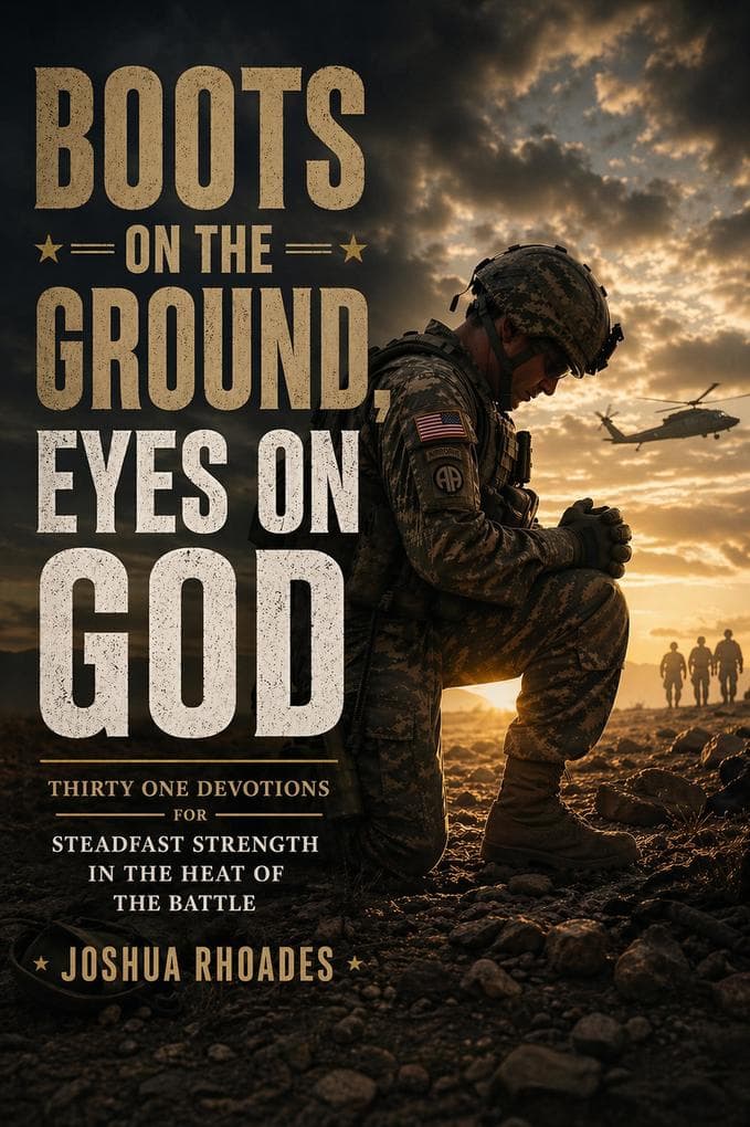 Boots on the Ground, Eyes on God - Thirty One Devotions for Steadfast Strength in the Heat of the Battle: God and Country Devotions