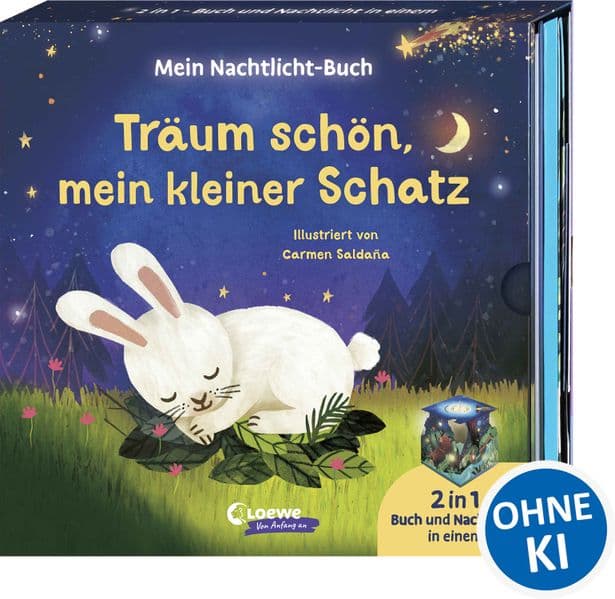 Träum schön, mein kleiner Schatz: Mit magischem Effekt: Das Buch wird zum Nachtlicht! Hochwertiges Bilderbuch zum Einschlafen ab 3 Jahren - Das perfekte Geschenk