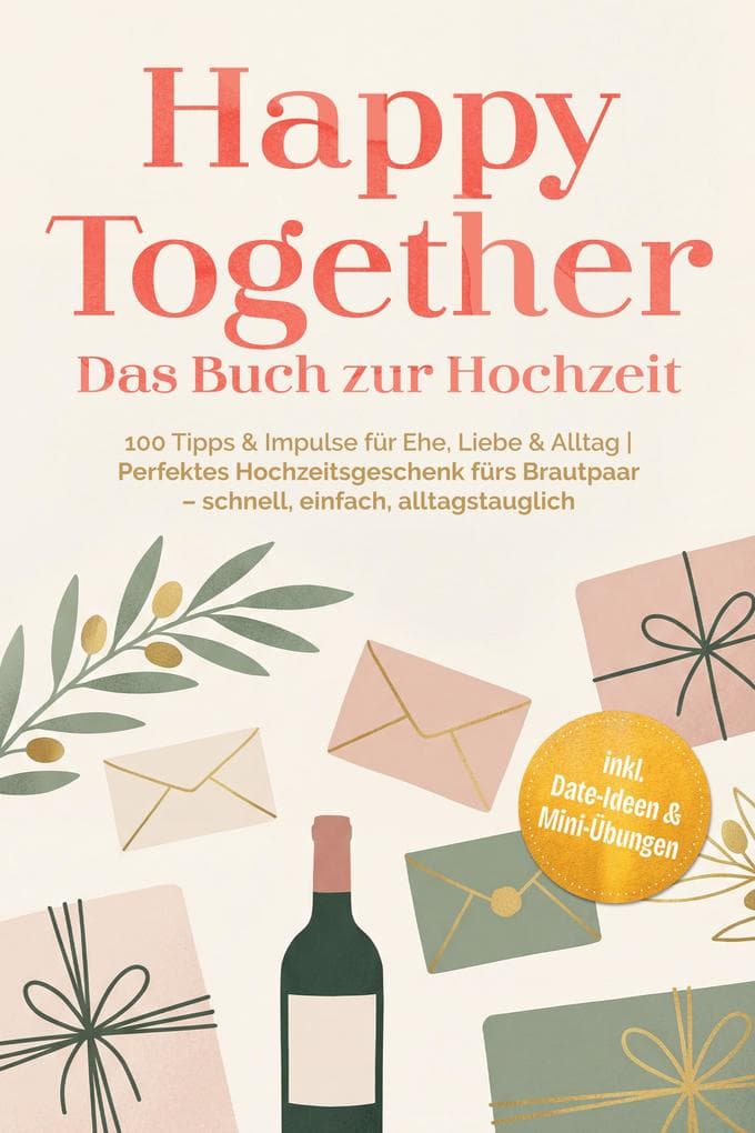 Happy Together - Das Buch zur Hochzeit: 100 Tipps & Impulse für Ehe, Liebe & Alltag | Perfektes Hochzeitsgeschenk fürs Brautpaar - schnell, einfach, alltagstauglich - inkl. Date-Ideen & Mini-ÜbungenFreya
