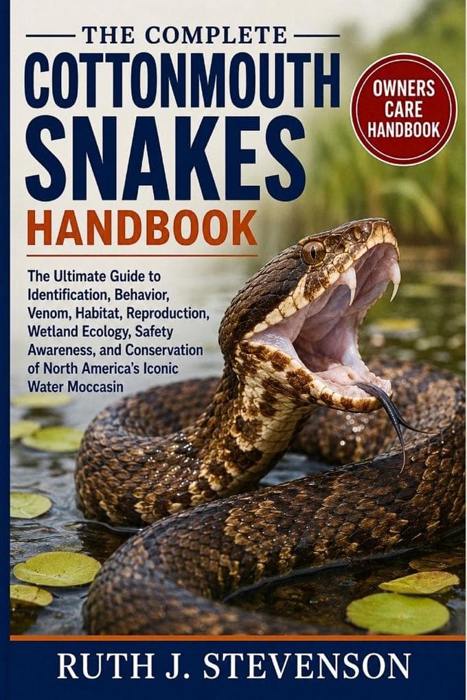 The Complete Cottonmouth Snakes Handbook: The Ultimate Guide to Identification, Behavior, Venom, Habitat, Reproduction, Wetland Ecology, Safety Awareness, and Conservation of North America's Iconic Water Moccasin