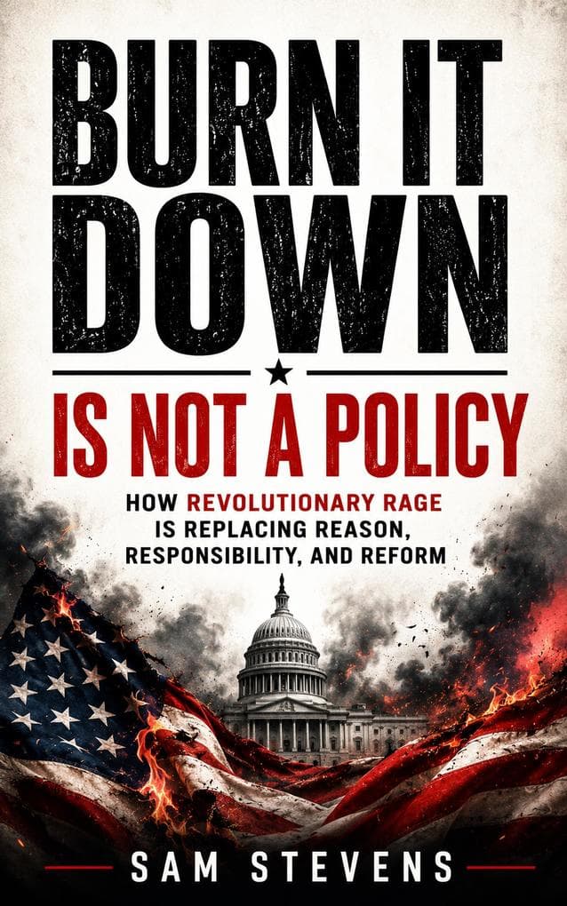 Burn It Down Is Not A Policy How Revolutionary Rage Is Replacing Reason, Responsibility, And Reform