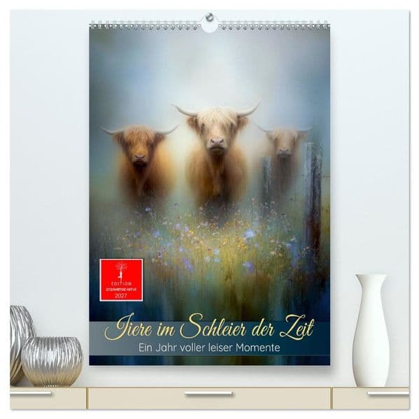 Tiere im Schleier der Zeit (hochwertiger Premium Wandkalender 2027 DIN A2 hoch), Kunstdruck in Hochglanz: Ein Jahr leiser Momente -Tiere, wie man sie selten sieht.