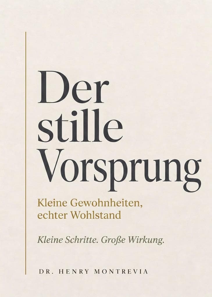 Der stille Vorsprung: Kleine Gewohnheiten, echter Wohlstand