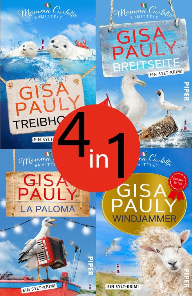 Bundle: Mamma Carlotta 17 bis 20: Treibholz; Breitseite; La Paloma; Windjammer