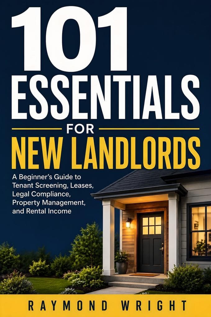 101 Essentials for New Landlords: A Beginner's Guide to Tenant Screening, Leases, Legal Compliance, Property Management, and Rental Income