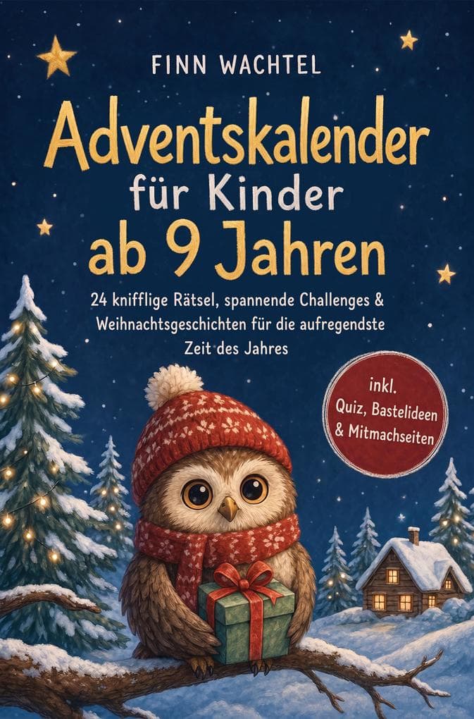 Adventskalender für Kinder ab 9 Jahren: 24 knifflige Rätsel, spannende Challenges & Weihnachtsgeschichten für die aufregendste Zeit des Jahres - inkl. Quiz, Bastelideen & Mitmachseiten