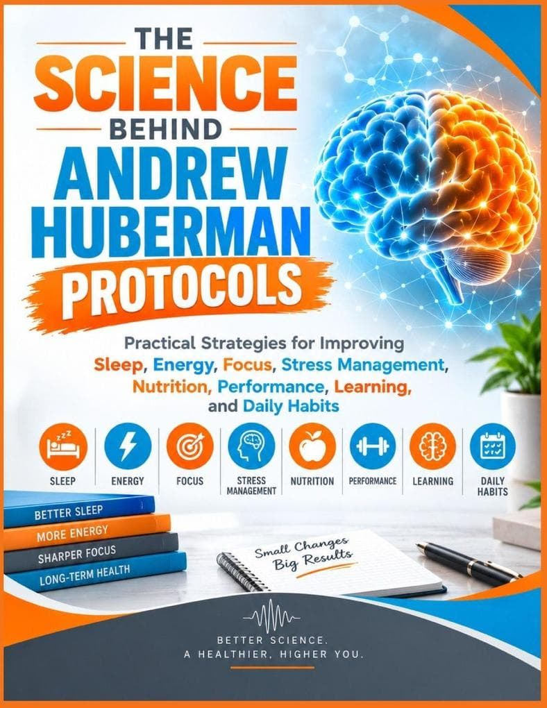 The Science Behind Andrew Huberman Protocols: Practical Strategies for Improving Sleep, Energy, Focus, Stress Management, Nutrition, Performance, Learning, and Daily Habits