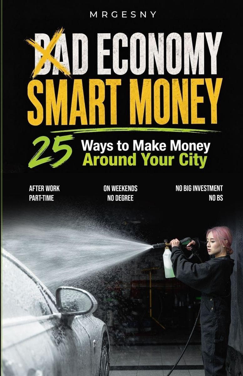BAD ECONOMY SMART MONEY - 25 Ways to Make Money AROUND YOUR CITY: After Work, Part-Time, or on Weekends - No Degree or Big Investment Needed, No BS